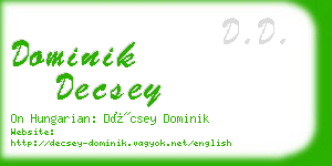 dominik decsey business card